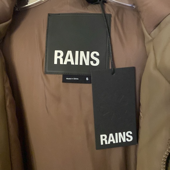 Rains Brown Hooded Coat - Picture 5 of 5